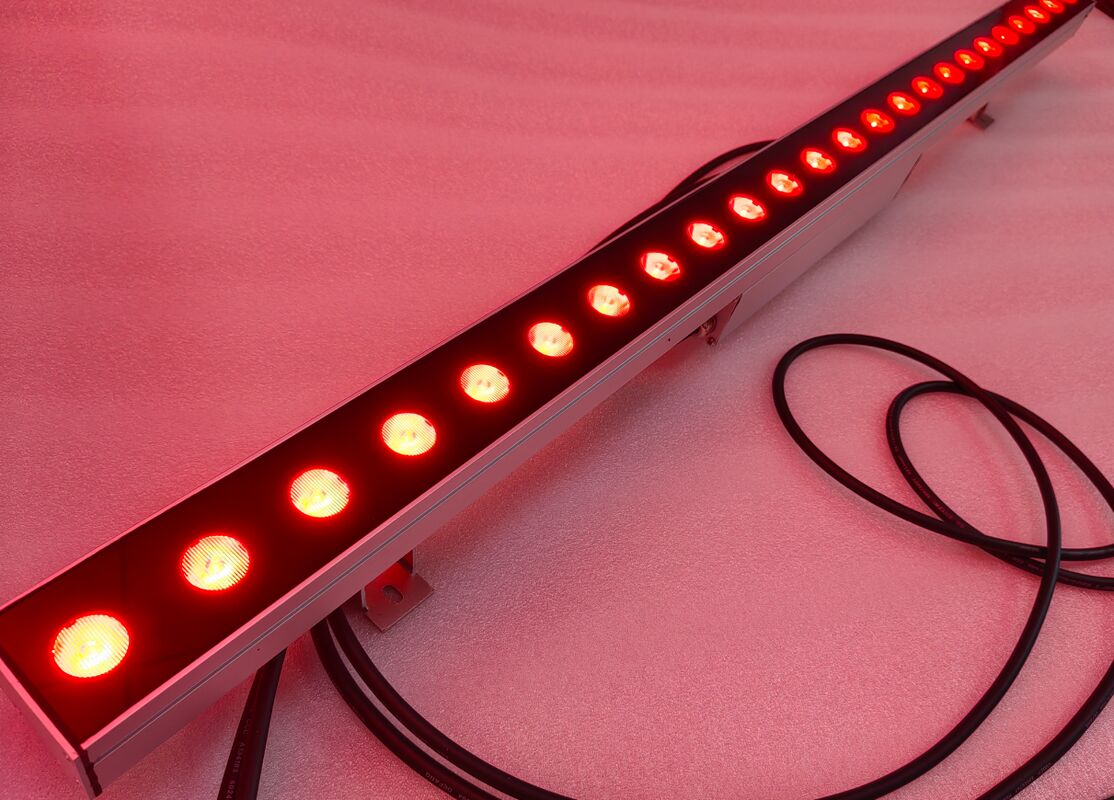 電源オンオフまたはDMX512制御モードLEDウォールウォッシャーライト、24個のLED光源と耐久性のあるアルミニウム合金構造